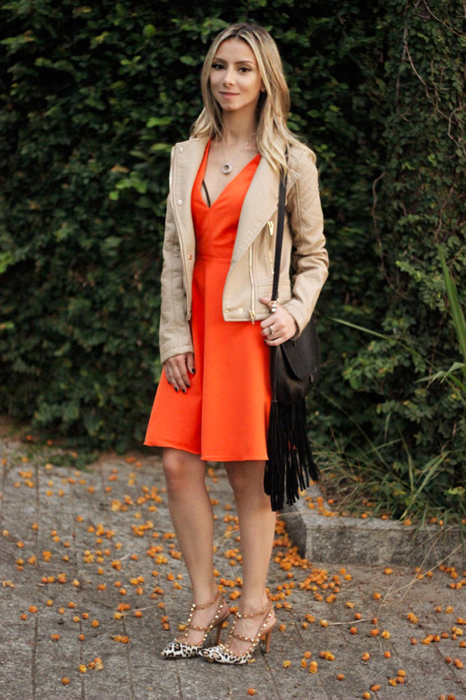 Satin cotton Comfort Stretch SK06 - orange Satin cotton Comfort Stretch SK06 - orange