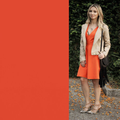 Satin de coton Comfort Stretch SK06 - orange Satin de coton Comfort Stretch SK06 - orange