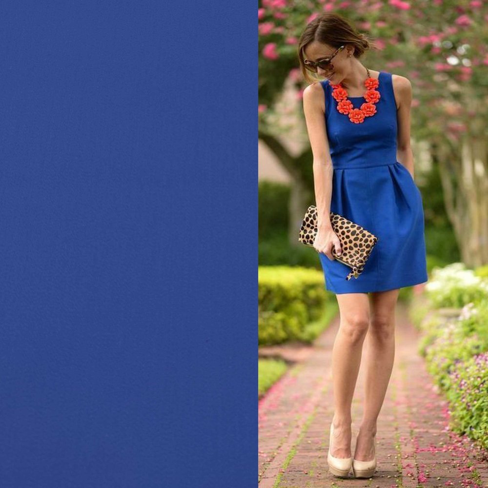 Satin Cotton Comfort Stretch SK09 - cobalt blue Satin Cotton Comfort Stretch SK09 - cobalt blue