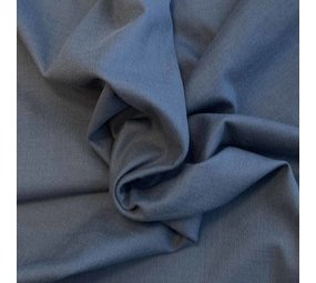 Stretch Linnen L02 - staalblauw