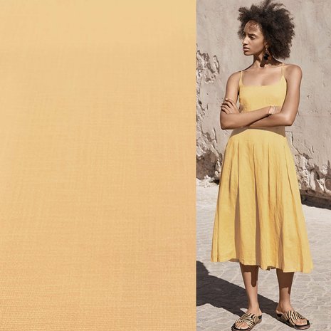 Stretch Linen L26 - soft yellow