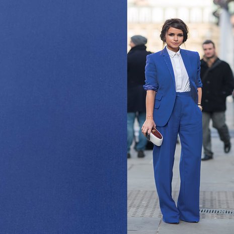 Gabardine Terlenka Stretch T01 - cobalt blue Gabardine Terlenka Stretch T01 - cobalt blue