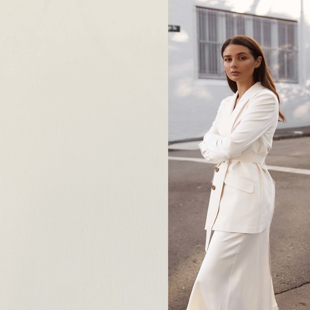 Gabardine Terlenka Stretch T08 - crème Gabardine Terlenka Stretch T08 - crème