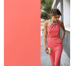 Gabardine Terlenka Stretch T38 - coral Gabardine Terlenka Stretch T38 - coral