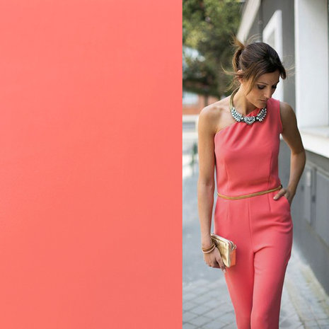 Gabardine Terlenka Stretch T38 - corail Gabardine Terlenka Stretch T38 - corail