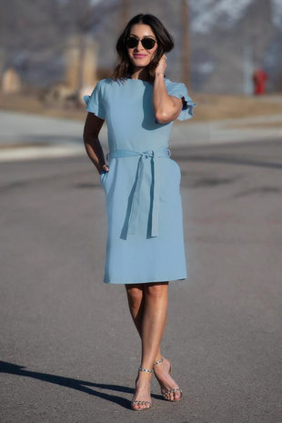 Gabardine Terlenka Stretch T39 - light blue Gabardine Terlenka Stretch T39 - light blue