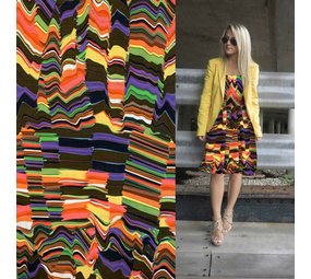 Jet d'encre viscose aspect lin 3019