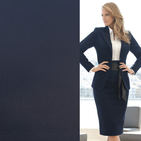 Bambus-Gabardine Stretch BC04 - Dunkelblau