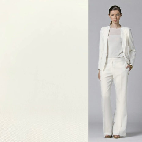Bamboo Gabardine Stretch BC19 - blanc crème Bamboo Gabardine Stretch BC19 - blanc crème