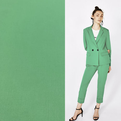 Bamboo Gabardine Stretch BC22 - vert émeraude tendre