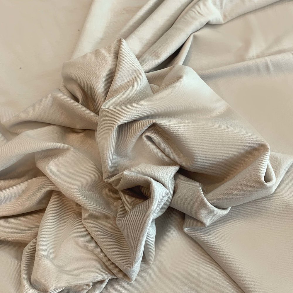 Bamboo Jersey Uni BV05 - licht beige