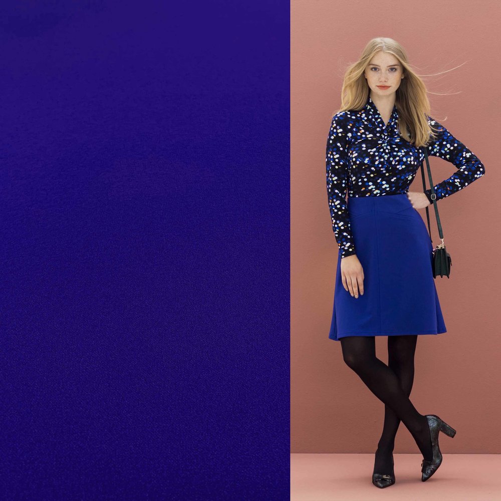 Crêpe Scuba CR10 - Bleu Cobalt Crêpe Scuba CR10 - Bleu Cobalt