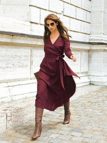 Crêpe Scuba CR27 - aubergine Crêpe Scuba CR27 - aubergine