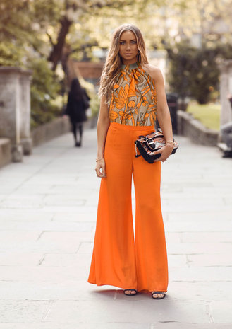 Gabardine Terlenka Stretch T41 - orange Gabardine Terlenka Stretch T41 - orange