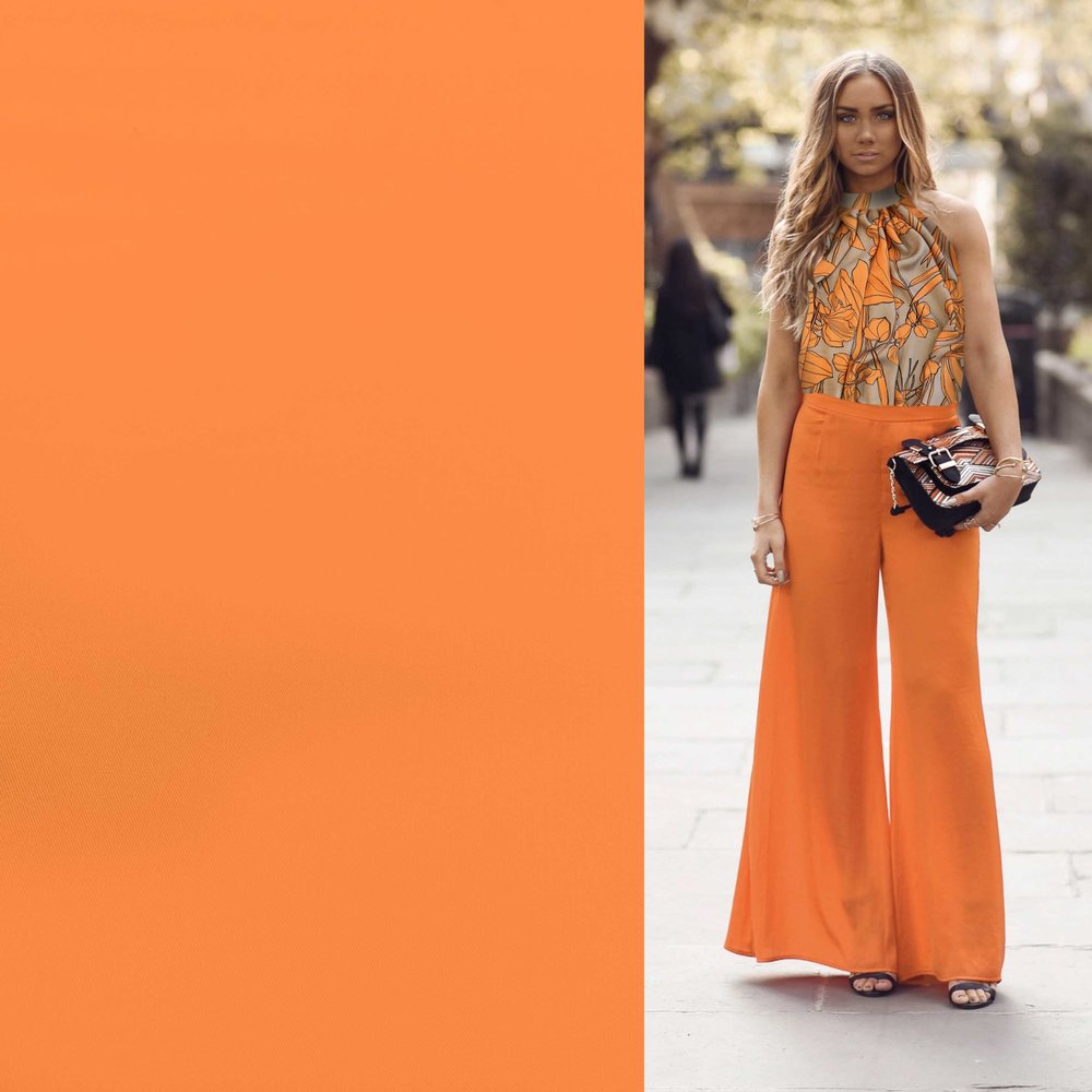Gabardine Terlenka Stretch T41 - orange Gabardine Terlenka Stretch T41 - orange
