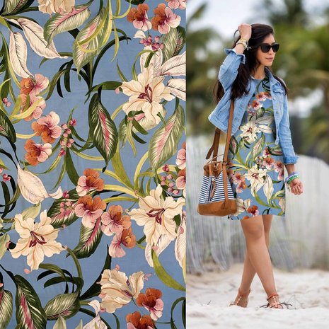 Jet d'encre viscose stretch 3199