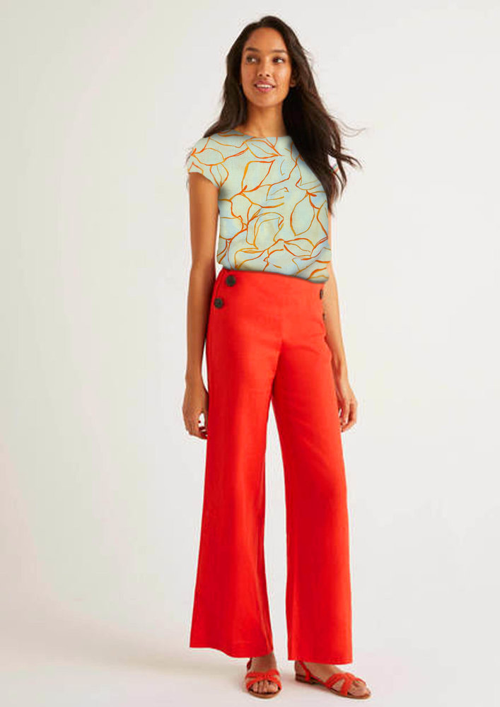 Gabardine Terlenka Stretch T37 - orange vif Gabardine Terlenka Stretch T37 - orange vif