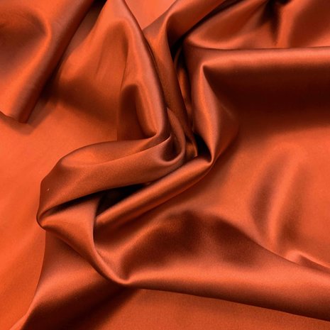 Satin de soie extensible SD01 - brique