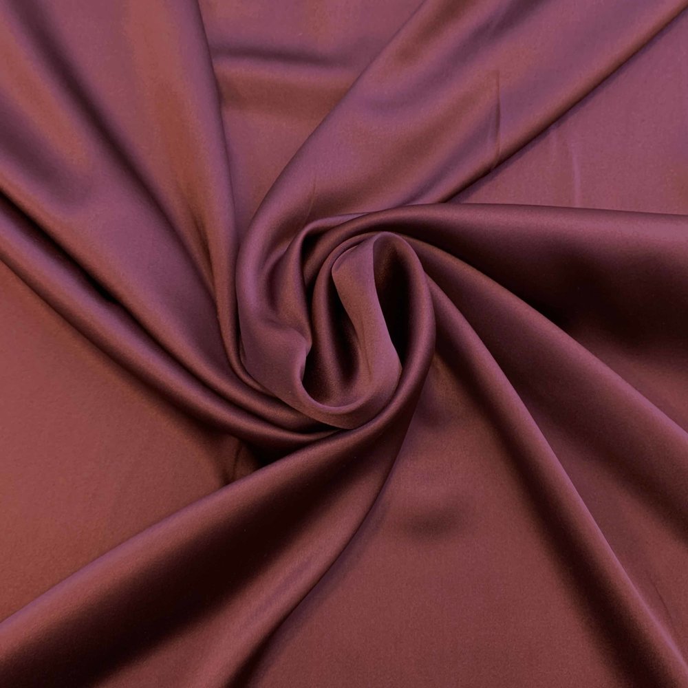 Satin de soie extensible SD02 - rouge bordeaux Satin de soie extensible SD02 - rouge bordeaux