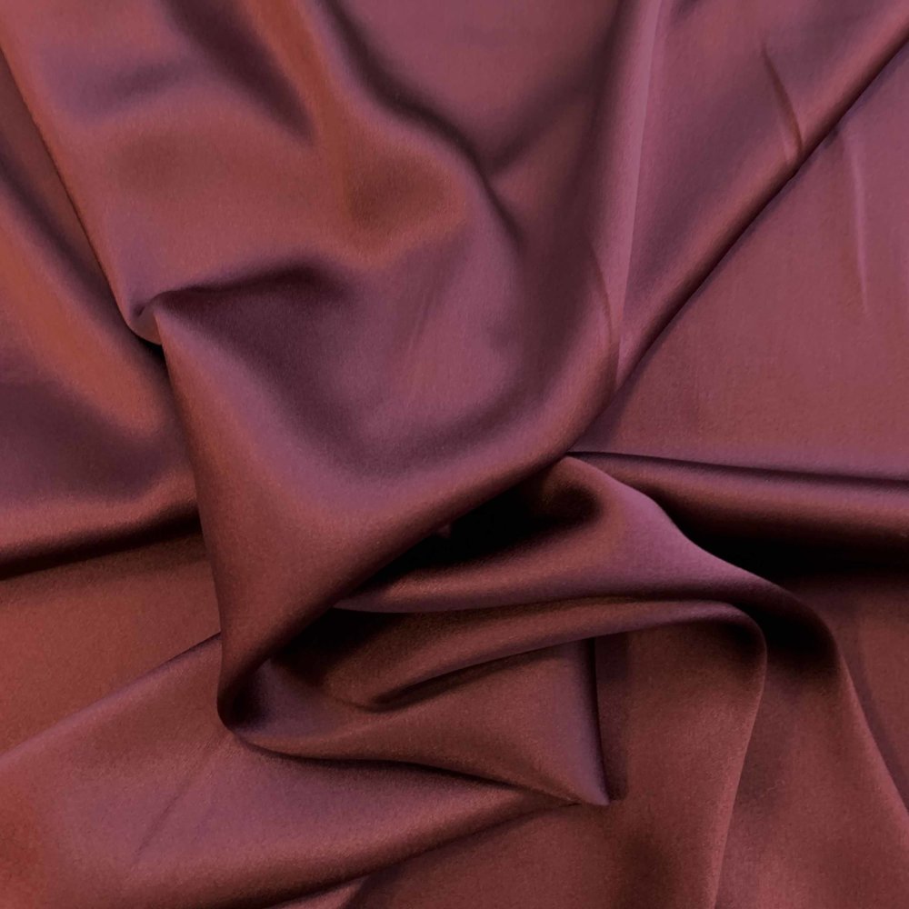 Satin de soie extensible SD02 - rouge bordeaux Satin de soie extensible SD02 - rouge bordeaux