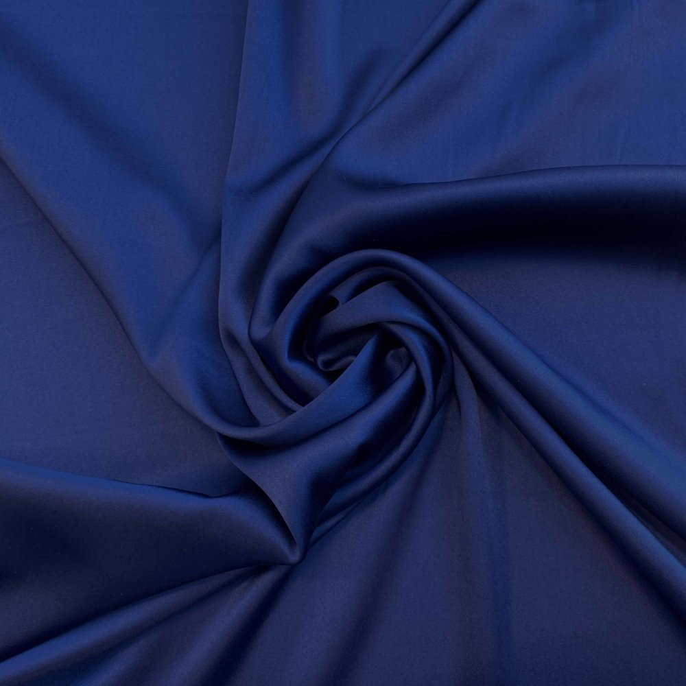 Satin de soie extensible SD03 - bleu cobalt foncé