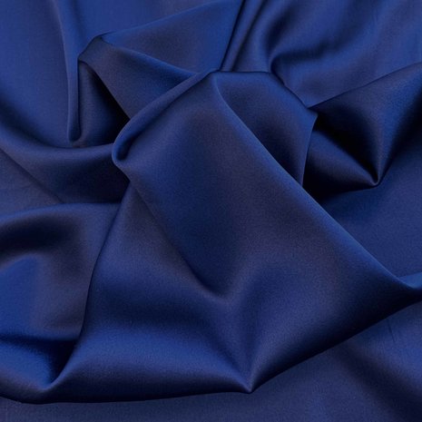 Satin de soie extensible SD03 - bleu cobalt foncé