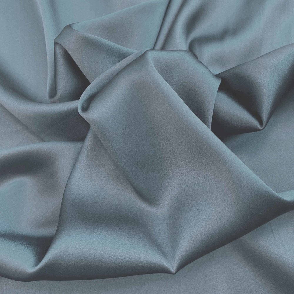 Satijnzijde, stretch SD09 - jeans blauw