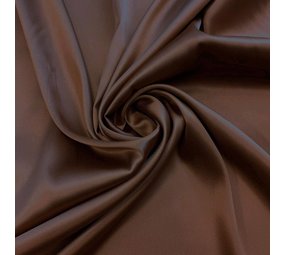Satijnzijde, stretch SD11 - chocolade bruin