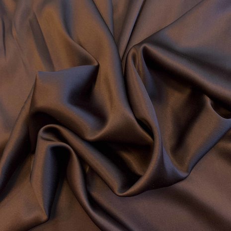 Satin de soie extensible SD11 - marron chocolat