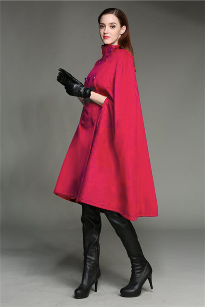 Wool Coat Fabric KW17 - fuchsia Wool Coat Fabric KW17 - fuchsia