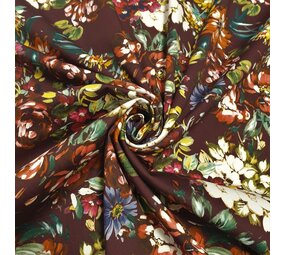 Satin de coton jet d'encre 3488 Satin de coton jet d'encre 3488