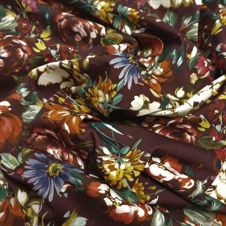 Satin de coton jet d'encre 3488 Satin de coton jet d'encre 3488