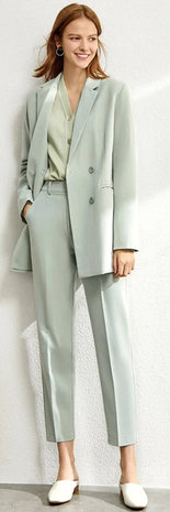 Coton satiné Comfort Stretch SK18 - vert menthe doux