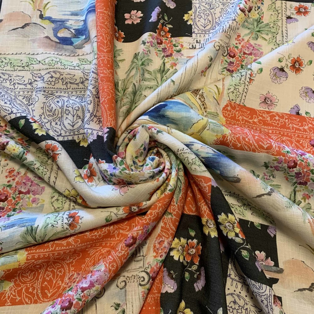 Jet d'encre viscose aspect lin 3710 Jet d'encre viscose aspect lin 3710