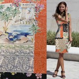 Jet d'encre viscose aspect lin 3710