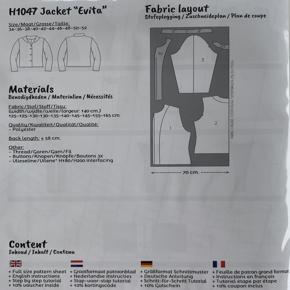 Veste Evita H1047 Veste Evita H1047