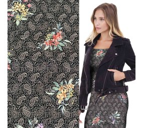 Coton Stretch Jacquard-Paisley 3562