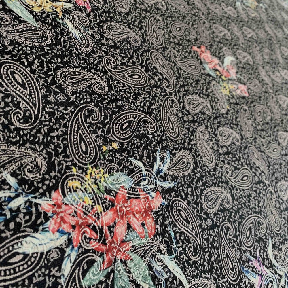 Stretch Cotton Jacquard-Paisley 3562