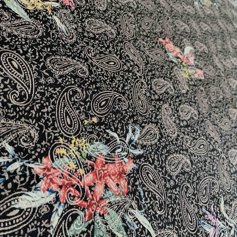 Coton Stretch Jacquard-Paisley 3562