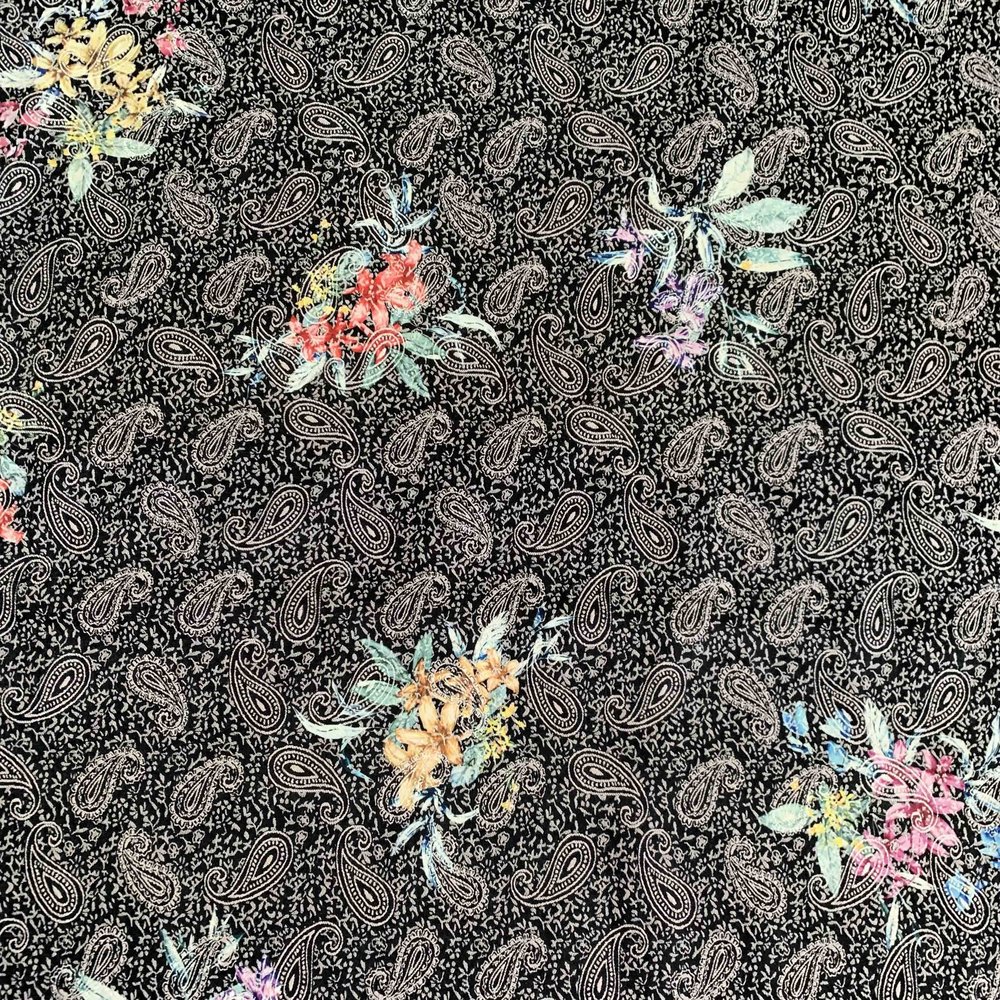 Stretch Katoen Jacquard-Paisley 3562