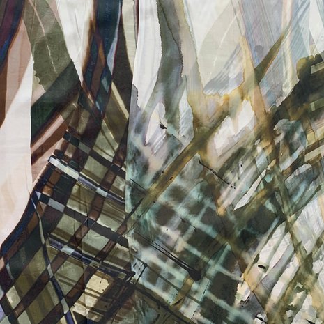 Jet d'encre en soie extensible 3837