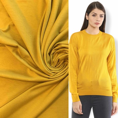 Premium Viscose Jersey PV24 - ocher yellow Premium Viscose Jersey PV24 - ocher yellow