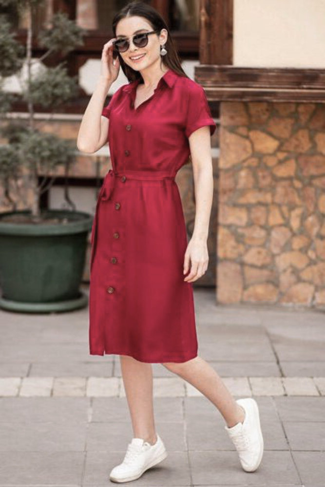 Travel Stretch Jersey HT10 - donker rood