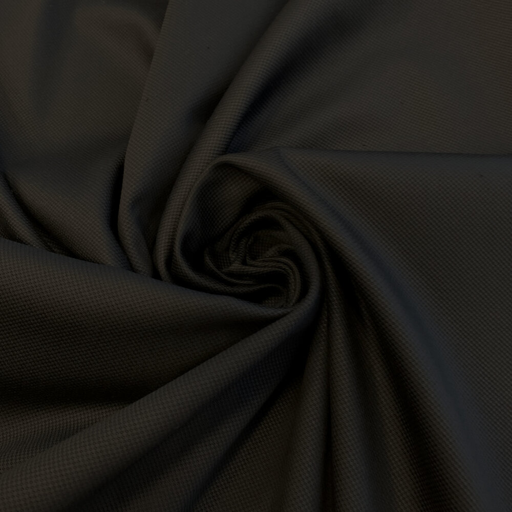 Coton stretch structure gaufrée 3871 - noir