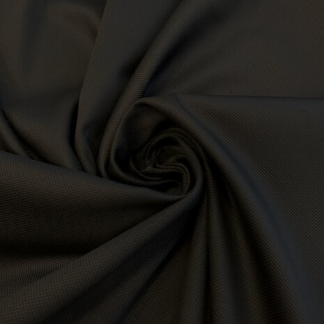 Stretch cotton with waffle structure 3871 - black
