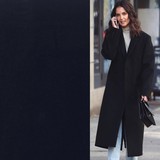 Wool Coat Fabric KW16 - dark blue