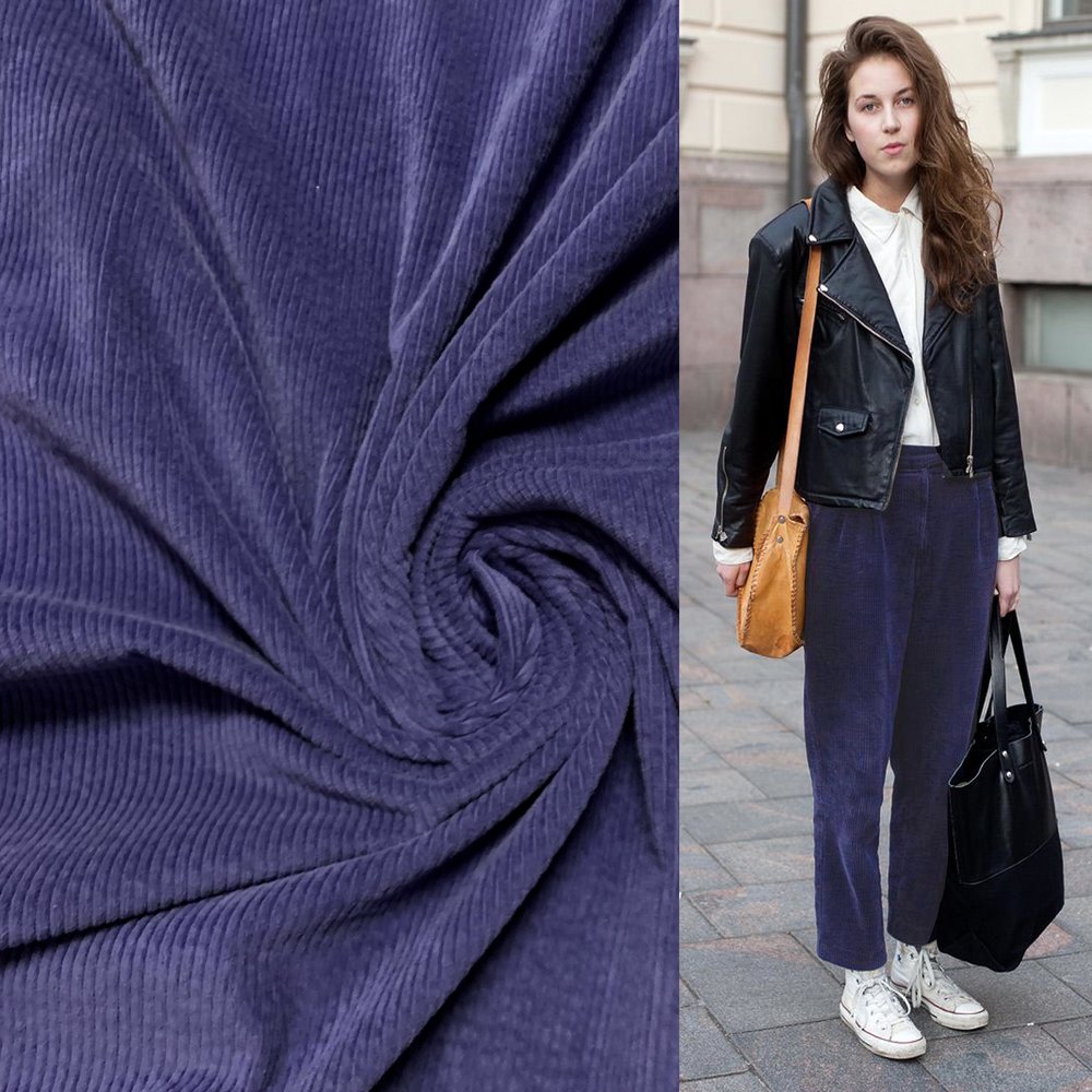 Katoen Corduroy Stretch AB05 - Donker Kobalt Katoen Corduroy Stretch AB05 - Donker Kobalt