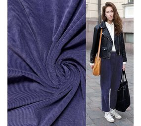 Cotton Corduroy Stretch AB05 - Dark Cobalt Cotton Corduroy Stretch AB05 - Dark Cobalt