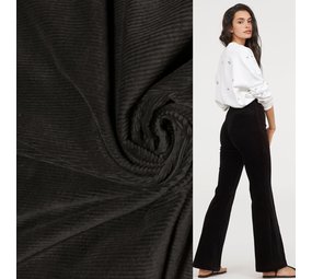 Cotton Corduroy Stretch AB03 - Black Cotton Corduroy Stretch AB03 - Black