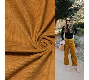 Coton Velours Côtelé Stretch AB02 - Ocre Coton Velours Côtelé Stretch AB02 - Ocre